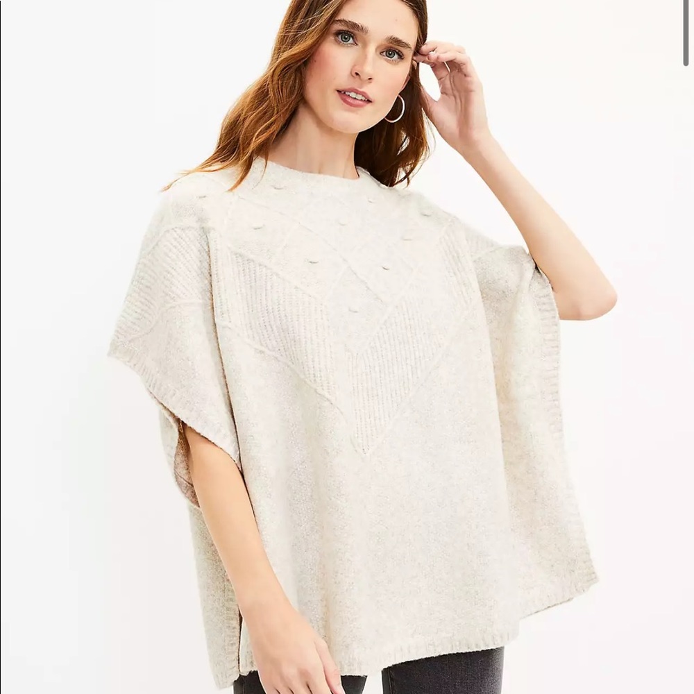 NWT Loft poncho sweater